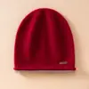 Gorro de Punto para Mujer Moda 100% Cachemira Pura Gorro de Otoño e Invierno Gorro Cálido Pequeño que Favorece el Rostro Gorro para Ciclismo al Aire Libre Gorro para el Frío