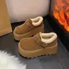 Zapatos de Algodón Birkenstock de Suela Gruesa para Mujer 2026 Invierno Nueva Llegada Acolchados de Terciopelo Espeso Aumentadores de Altura Adelgazantes Birkenstock Plataforma Zapatos de Nieve de Algodón para Mujer