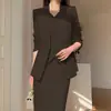 Traje de talla grande traje traje de mujer primavera y otoño chica gordita adelgazante holgado casual para ir al trabajo ropa de negocios traje elegante traje de dos piezas para mujer