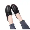 Sapatos de trabalho casuais femininos de couro com cadarço, tendência 2024 para escritórios, sola de tendão, sola macia, antiderrapantes, camada única