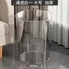 Lixeira Doméstica Sala de Estar Quarto Lixeira Grande Banheiro Dormitório Lixeira Transparente Estilo Luxo Leve Alto Valor