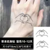 Pegatinas de Tatuaje Herbales con Gesto de Corazón para Pareja, Impermeables, de Larga Duración, Tatuaje Realista para Mujeres y Hombres, Diseño Hermoso y de Alta Gama para el Brazo y el Dorso de la Mano
