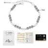 Pulsera Transfronteriza Europea y Americana de Plata S925 con Moissanita de 5.4 Quilates Lujo de Gama Alta Accesible Versátil Joyería de Mano al por Mayor para Mujer