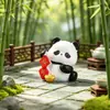 Lindo Peluche de Panda que Trae Fortuna, Accesorios de Decoración para Casa de Muñecas DIY, Figura de Panda para Coche y Escritorio