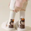 Calcetines holgados nuevos de estilo japonés con dibujos animados para mujer, calcetines de media pantorrilla con animales (oso) para otoño e invierno, calcetines largos de anime con dibujos animados lindos para mujer