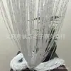 Directo de Fábrica 1*2 cortina de línea plana plateada monocromática cortina de cuero plateado cortina divisoria decorativa cortina de línea para bodas decoración de techo para bodas