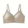Sujetador de Copa Fija para Mujer de Pecho Pequeño Recogido Anti-Caída Recoge los Laterales Transpirable Cómodo Sexy