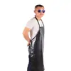 Delantal de cuero alargado impermeable a prueba de aceite delantal de cuero protección laboral trabajo de cocina pulido corte delantal de cuero pu resistente al desgaste