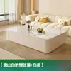 Juego de mesa de café de vidrio templado de pie y mueble para TV estilo crema para sala de estar de apartamento pequeño