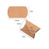 Cajas de Papel Kraft Estilo Europeo Transfronterizas tipo Almohada para Dulces de Boda, Cajas de Empaque Listas para Usar, Recuerdos de Boda, Cajas para Dulces al por Mayor