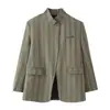 Blazer de Moda Nova Primavera 2026 Color-Blocked Xadrez Gola Alta Botão Único Mais Vendido no Aliexpress