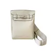 26 Modelos Nuevos de Bolso de Pecho de Piel de Vaca de Primera Capa Togo con Cerradura Cuadrada, Riñonera Unisex de Piel Genuina, Bolso Cruzado para Hombro, Mochila de Moda