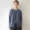 Cárdigan de punto trenzado con botones para mujer, nuevo para otoño e invierno, de cachemira, fabricante de abrigos suéter con botones de otoño