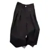 Calça Social Flare Wide-Leg Cleanfit para Homens, Cintura Alta com Caimento Elegante e Sofisticado, Calça Social Gelo de Seda Estilo Americano