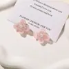 Flor de cristal dulce y versátil, centro de resina con degradado, flor de cuatro pétalos, arete DIY, pinza para el cabello, charm para zapatos y accesorio de ropa