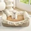 Cama de Gato de Inverno Transfronteiriça, Adequada para Todas as Estações, Quente no Inverno, Removível e Lavável, Cama Sofá para Cães Pequenos e Médios, Cama para Animal de Estimação, Dropshipping