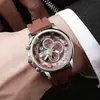 Relógio de Pulso Masculino Cronógrafo Quartzo, Esportivo à Prova d'Água com Pulseira de Silicone, Elegante Multifuncional Colorido para Uso Diário e Outdoor