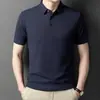 Camisa Polo de Manga Corta de Alta Gama para Hombre, Nuevo Estilo de Verano, Camiseta con Cuello Waffle, Camisa de Manga Media Casual de Negocios para Padres de Mediana Edad