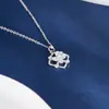 Collar Colgante de Trébol de Cuatro Hojas con Concha Blanca de Plata de Ley S925 para Mujer, Moda Ins, Lujo Ligero, Diseño de Alta Gama, Cadena para Clavícula Regalo