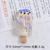 Luminoso pequeño helado juego de comida caricatura DIY accesorios para joyería pegamento de crema resina pequeños accesorios hebilla de zapato con agujero material
