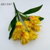 Corona de tulipán de encaje de 9 tenedores hecha a mano, material para bricolaje, tocado de flores, accesorios de flores, decoración de mesa, flor falsa, borde cruzado