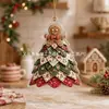Novo Enfeite de Natal com Borda Acrílica Homem de Gengibre Decoração de Árvore de Natal Enfeite Pendurado Artesanato de Natal