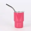 Amazon Juego de 3 oz de Acero Inoxidable Mini Copa de Vino Taza para Coche Taza con Popote de Doble Pared Termo Taza Portátil para Coche