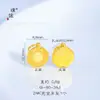 Puzuo Color Fuerte que Conserva 24K Oro Brillante Accesorios para Joyería DIY Colgante en Forma de Corazón Hielo Triturado Bolsa de Dinero Pulsera Collar para Mujeres