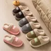 Pantuflas de Algodón Impermeables Antideslizantes para Mujer 2026 Nuevo Estilo Otoño/Invierno Interiores Hogar Antiestático Suela Gruesa Felpa Caliente Pantuflas de Algodón