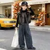 Conjunto de Otoño para Niñas 2026 Nuevo Estilo Coreano Conjunto de Tres Piezas a la Moda para Niños Mayores, Elegante Conjunto de Primavera y Otoño para Niñas