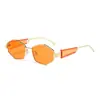 Gafas de Sol de Moda Tendencia Europeas y Americanas Transfronterizas de Amazon 2025 Rombo Metal Polígono Gafas de Sol de Gama Alta