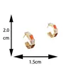 Pendientes Retro de Moda con Incrustaciones de Malaquita en Forma de C Pendientes de Otoño e Invierno Atmosféricos de Gama Alta de Nicho Pendientes de Lujo Accesibles para Mujer