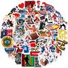 Pegatinas de Fútbol 50 Impermeables Niños Americanos Balones Skateboard Brasileño Guitarra Maleta Pegatinas de Rugby