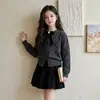 Cárdigan Suéter para Niñas 2026 Nuevo Moda Otoño Invierno Conjunto Ropa Infantil Tejido de Otoño para Niñas Mayores