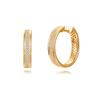 Atacado de fábrica novo transfronteiriço cobre moda círculo grande diamante ouro champanhe brinco de argola KZCE364