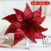 Decoraciones Navideñas Flores de Terciopelo Grandes con Lentejuelas Flor de Navidad Guirnalda de Flores Recortadas en Tela de Cebolla Decoración para Árbol de Navidad
