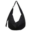 Bolso Cruzado de Mujer con Pliegues 2026, Nueva Versión Coreana, Simple y Versátil, Bolso de Mano de Lona de Gran Capacidad para Viajes, Bolso Tipo Dumpling