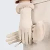 Guantes para Mujer en Invierno, Primavera y Otoño, Hechos de Velveteen Alemán Delgado, Algodón, Cálidos, a Prueba de Frío, Forrados de Felpa, Cortavientos para Ciclismo, Elásticos, Cortavientos y Cálidos