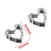 2 Colgantes de Anillo de Acero Inoxidable 304 con Corazón Hueco de Múltiples Estilos, Joyería y Accesorios de Ropa DIY Simples y Versátiles
