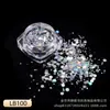 Polvo Brillante Serie Láser Botella de 3g 28 Colores Alto Brillo Láser Tatuajes Autoadhesivos DIY Arte de Uñas Maquillaje Botella Decorativa Brillante