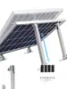 Suporte de Aço em Forma de C para Painel Fotovoltaico Instalação Solar Base de Pé Traseiro Único Ajustável Fixo Telhado Solo