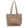 Bolsa de Lona para Estudiante, Bolso de Tela de Gran Capacidad para Estudiante Universitaria, Bolso de Hombro Moderno y Sencillo, Bolso Práctico para Mujer
