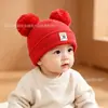 Gorro para Bebé Otoño e Invierno Cálido Gorro de Lana para Bebés Niños y Niñas Lindo Oso Gorro de Punto