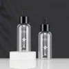 Venta Directa de Fábrica Botella de Plástico Transparente de 80ml para Aceite Esencial Botella Gotero con Punta de Plástico Botella para Esencia de Loción Material de Empaque para Productos de Cuidado de la Piel