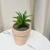 Plantas Artificiales de Suculentas con Ladrillo Rojo Flocado en Maceta, Populares en Línea, Adornos de Escritorio para Interiores de Alta Venta, Plantas en Maceta para Decoración de Jardín al por Mayor