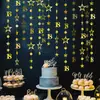 Decoración de fondo para fiesta de cumpleaños de producto nuevo transfronteriza para 16, 18, 30 años, números de estrella coloridos, suministros de pancarta de cumpleaños