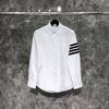 Camiseta TIME BREATHE tb blanca nueva clásica cuatro barras ropa exterior casual camisa de pareja manga larga