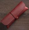 Estuche de Cuero de Vaca de Primera Capa Estilo Coreano Retro Simple Ins Moderno Gran Capacidad Cuero Estilo Japonés Estuche para Estudiantes de Secundaria y Primaria