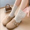 Calcetines de verano para mujer calcetines de felpa de verano finos de malla hueca transpirables calcetines de encaje calcetines de algodón de color liso ins de moda combinan con todo