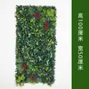 Pared de plantas verdes artificiales personalizada, pared de plantas artificiales con orquídeas, pasto de Milán, pasto mixto, fondo de decoración de pared de césped artificial
